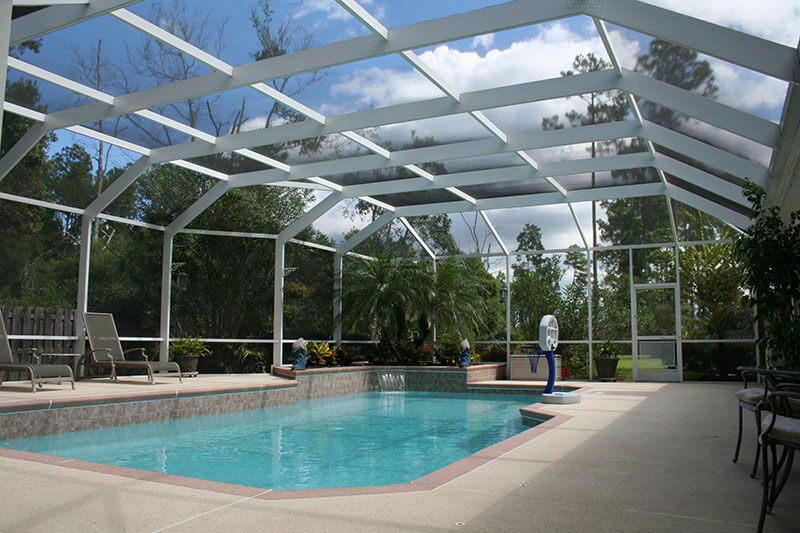 outdoor pool enclosure