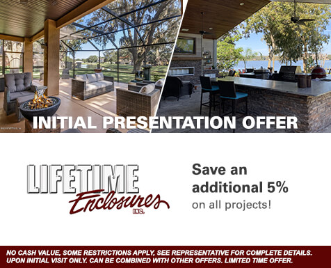 Lifetime Enclosures Online Special: Senior Citizen Discount - Save an additional 15%